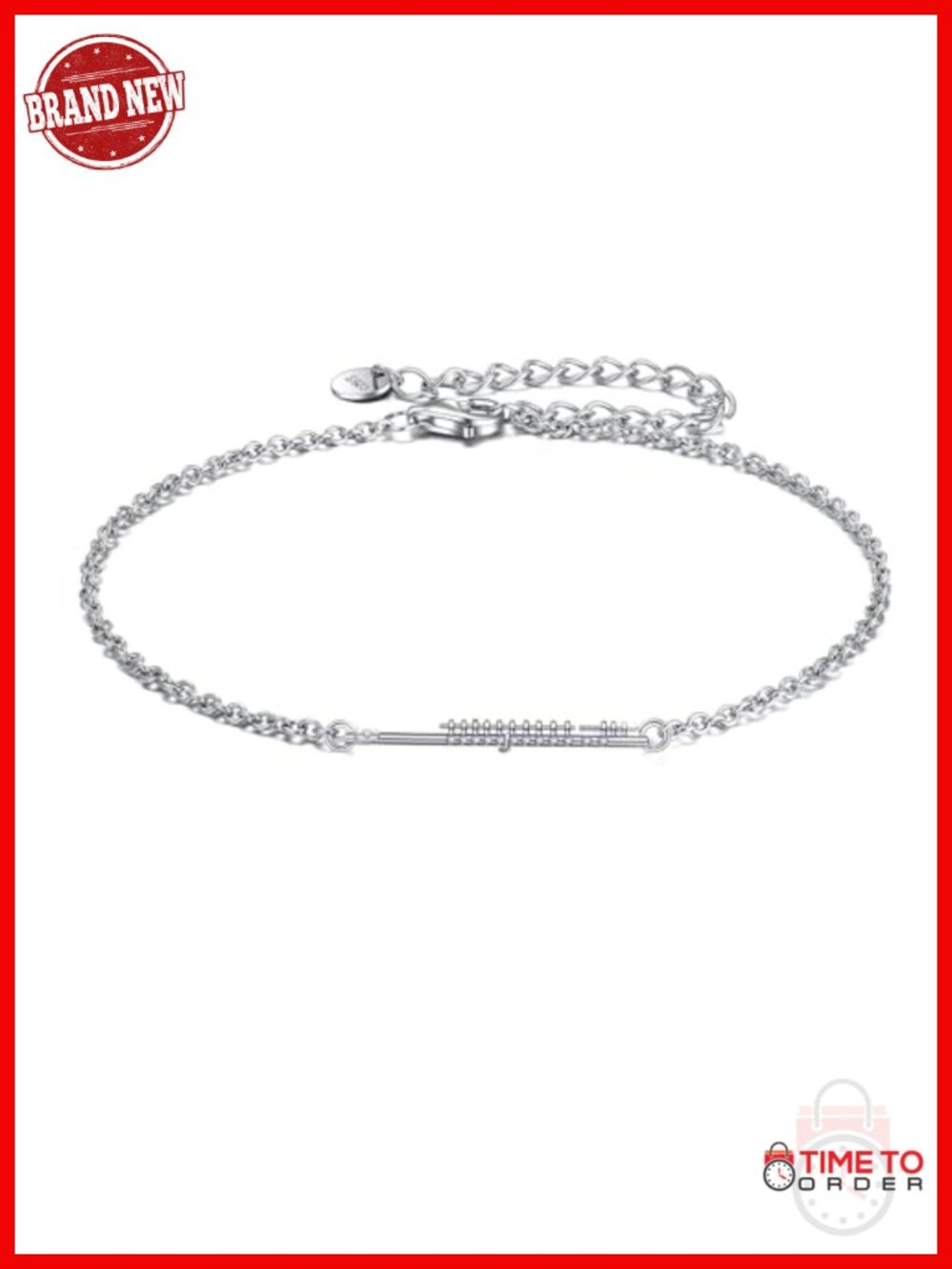 925 Sterling Silver Flute Bracelet Music Jewelry Gift